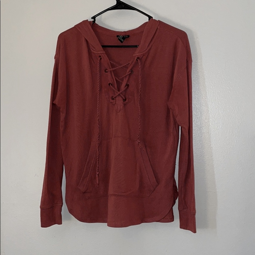 Forever 21 lace up hoodie